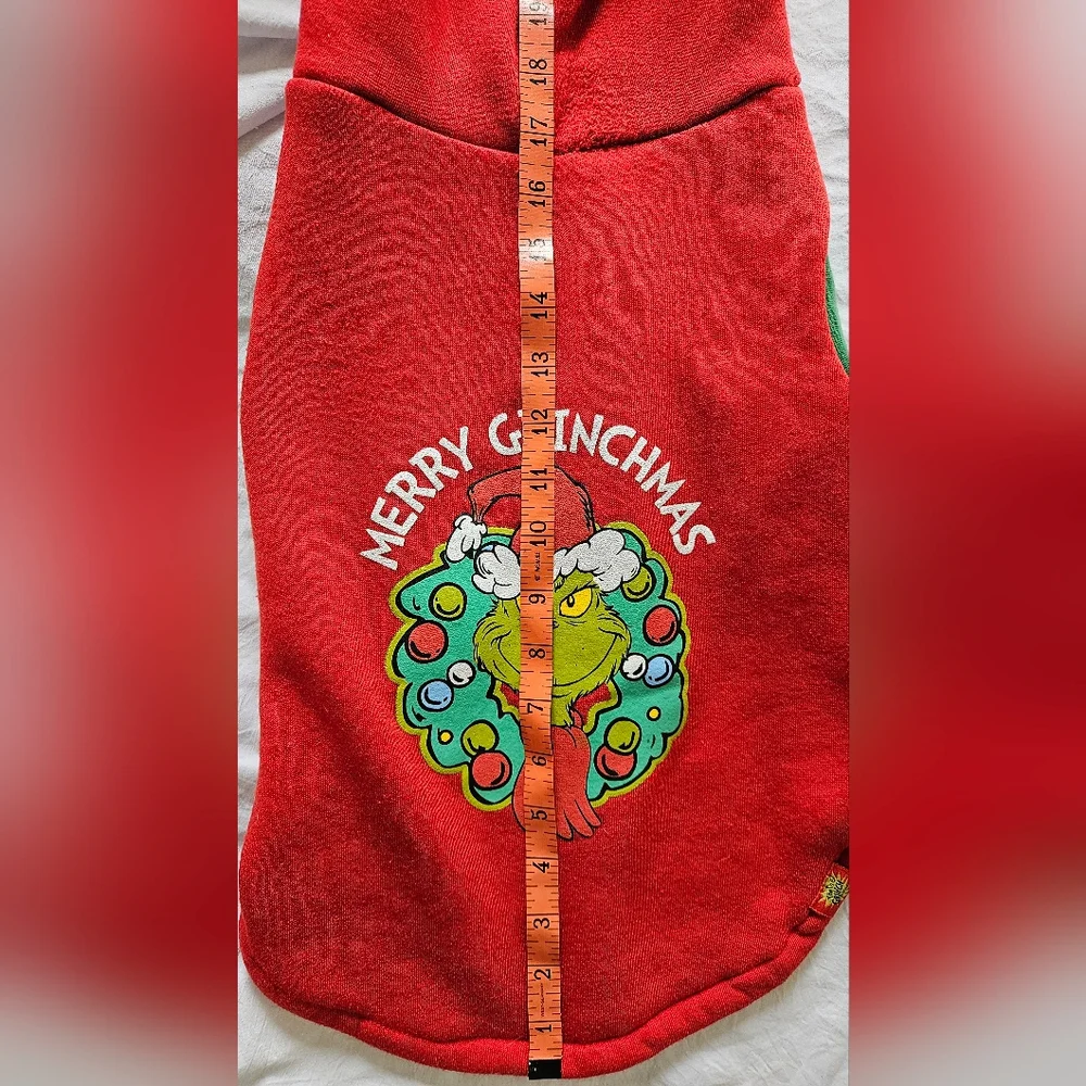 THE GRINCH Dog Christmas Hoodie M